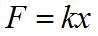 فرمول نیروی اعمال شده بر فنر