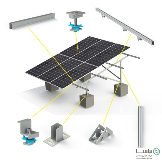 نصب پنل خورشیدی بر روی براکت